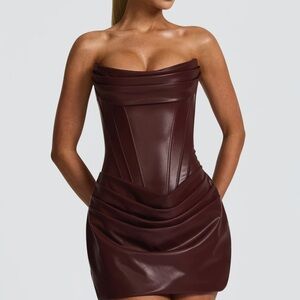 Babyboo Fashion PALMER MINI DRESS - BURGUNDY